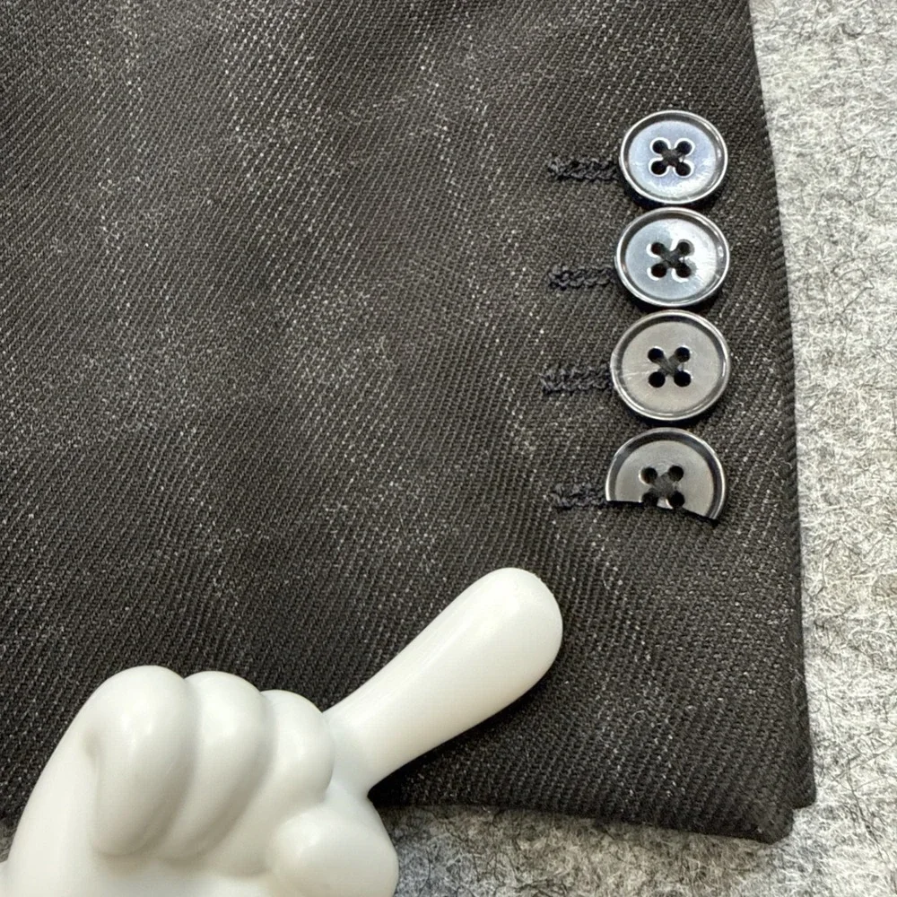 The Savile Row Co London Aberdeen‎ sport coat men's 40R gray plaid elbow patches